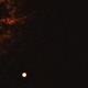 Part of the new image, showing the star (upper left) and giant exoplanet.